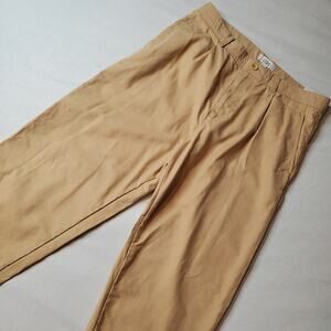 COS Men's Size 32X29 Pleated Tapered Chino Pant Beige
